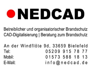 NEDCAD Firmenlogo mit Kontaktdaten